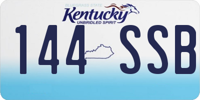 KY license plate 144SSB