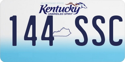 KY license plate 144SSC