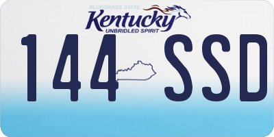 KY license plate 144SSD