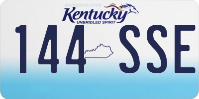 KY license plate 144SSE