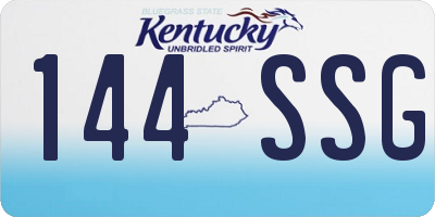 KY license plate 144SSG