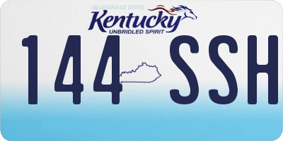KY license plate 144SSH