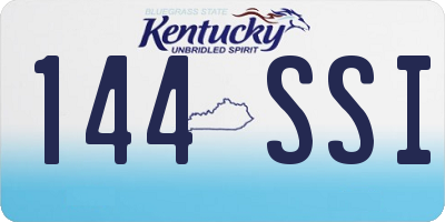 KY license plate 144SSI