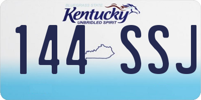 KY license plate 144SSJ