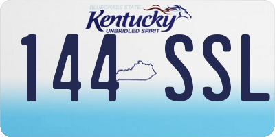 KY license plate 144SSL