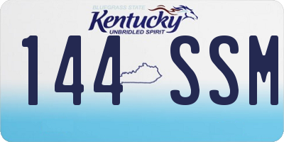 KY license plate 144SSM