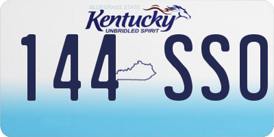 KY license plate 144SSO