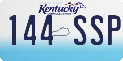 KY license plate 144SSP