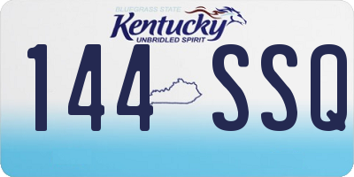 KY license plate 144SSQ