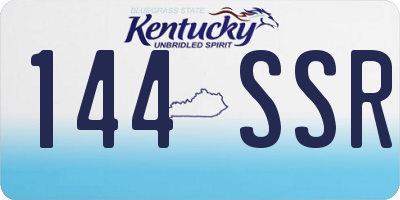 KY license plate 144SSR