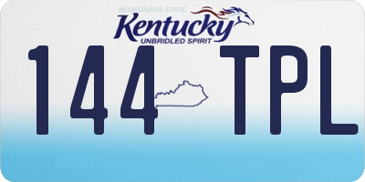 KY license plate 144TPL