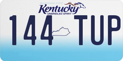KY license plate 144TUP
