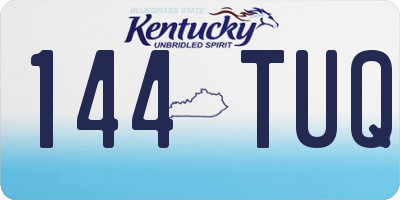 KY license plate 144TUQ