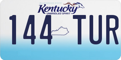 KY license plate 144TUR