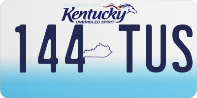 KY license plate 144TUS