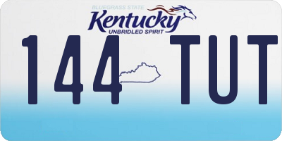 KY license plate 144TUT