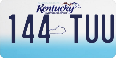 KY license plate 144TUU