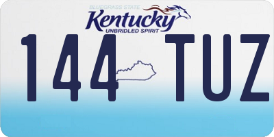 KY license plate 144TUZ