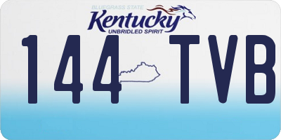KY license plate 144TVB
