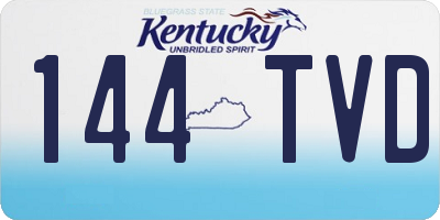 KY license plate 144TVD