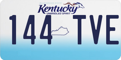 KY license plate 144TVE