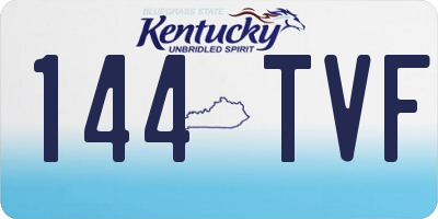 KY license plate 144TVF