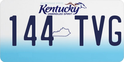 KY license plate 144TVG