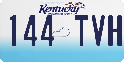 KY license plate 144TVH