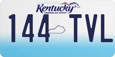 KY license plate 144TVL