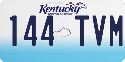 KY license plate 144TVM