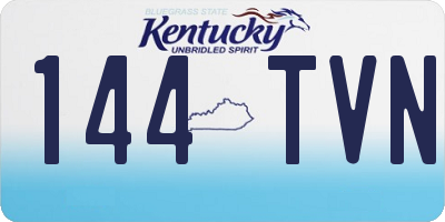 KY license plate 144TVN