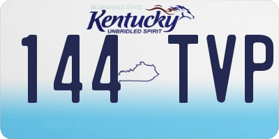 KY license plate 144TVP