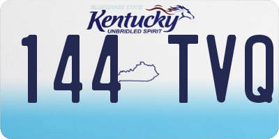 KY license plate 144TVQ