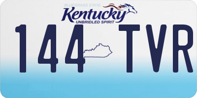 KY license plate 144TVR