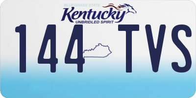 KY license plate 144TVS