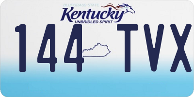 KY license plate 144TVX