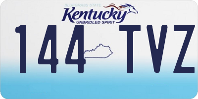 KY license plate 144TVZ