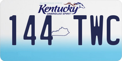 KY license plate 144TWC