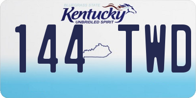 KY license plate 144TWD