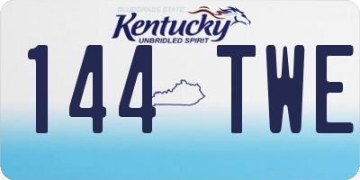 KY license plate 144TWE