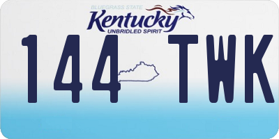 KY license plate 144TWK