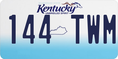 KY license plate 144TWM