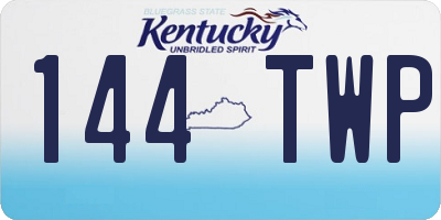 KY license plate 144TWP