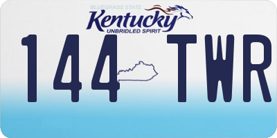 KY license plate 144TWR