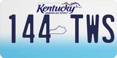 KY license plate 144TWS