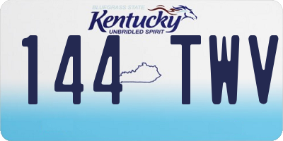 KY license plate 144TWV