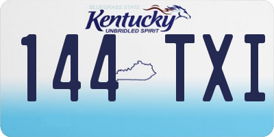 KY license plate 144TXI
