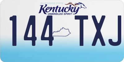KY license plate 144TXJ