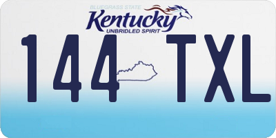 KY license plate 144TXL