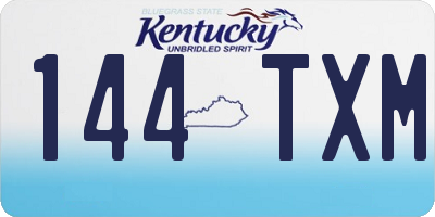 KY license plate 144TXM